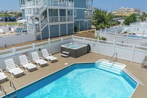 A heated pool - Lemon Crush: Semi-oceanfront, Private Pool & Spa (Nags Head)