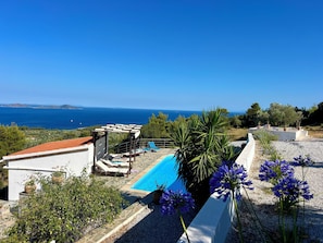 Outdoor pool - Seclusion & privacy in Alonissos 3BR Luxury Pool Villa with dream view (Alonissos)