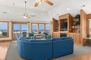 TV, fireplace, DVD player