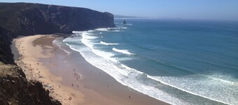 Modern villa with private pool and stunning views down to Monte Clerigo beach