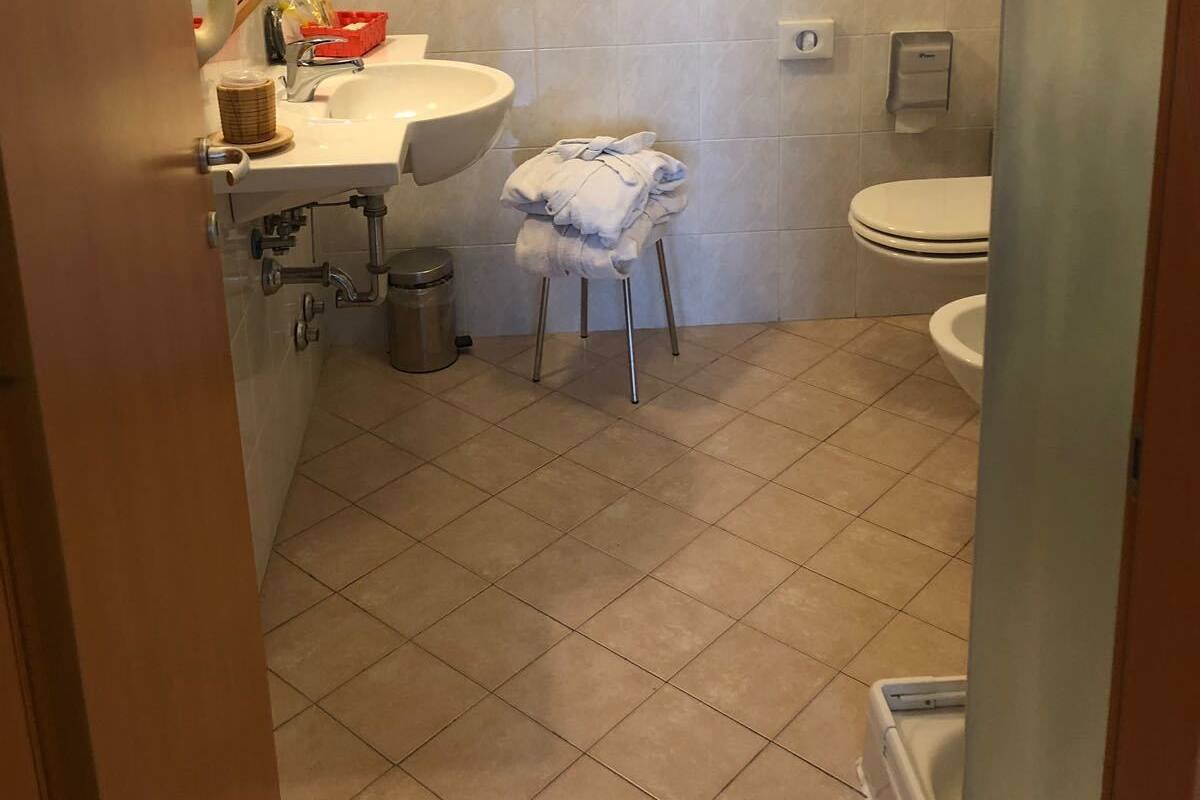 Regadera, secadora de cabello, bidet, toallas