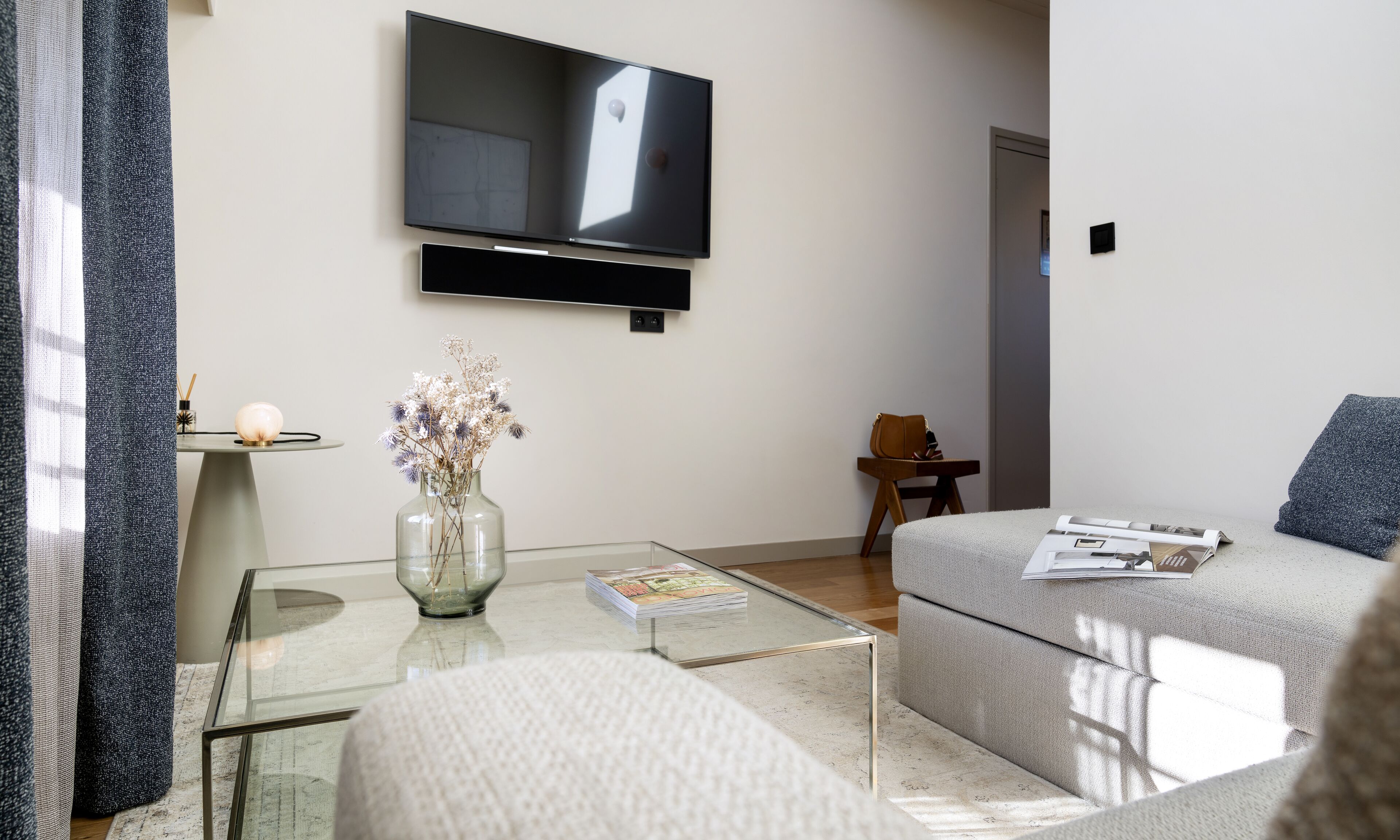 superior room | living area | 49-inch led tv with satellite channels, tv, streaming services