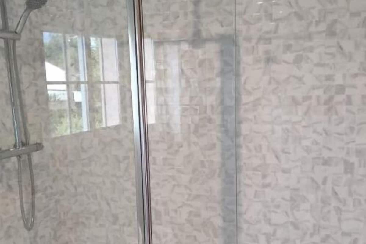 combined shower/bathtub, free toiletries, hair dryer, bidet