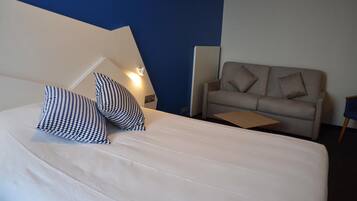 Chambre Confort, 1 grand lit et 1 canapé-lit | 1 chambre, literie de qualité supérieure