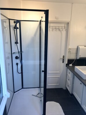 Shower, hair dryer