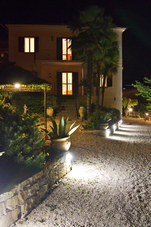 Front of property – evening/night