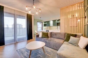 Luxury Apartment, 1 Bedroom, Balcony, Beachfront | Premium bedding, individually decorated, individually furnished