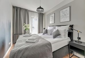 Departamento Deluxe, 1 habitación | Ropa de cama de alta calidad y decoración personalizada