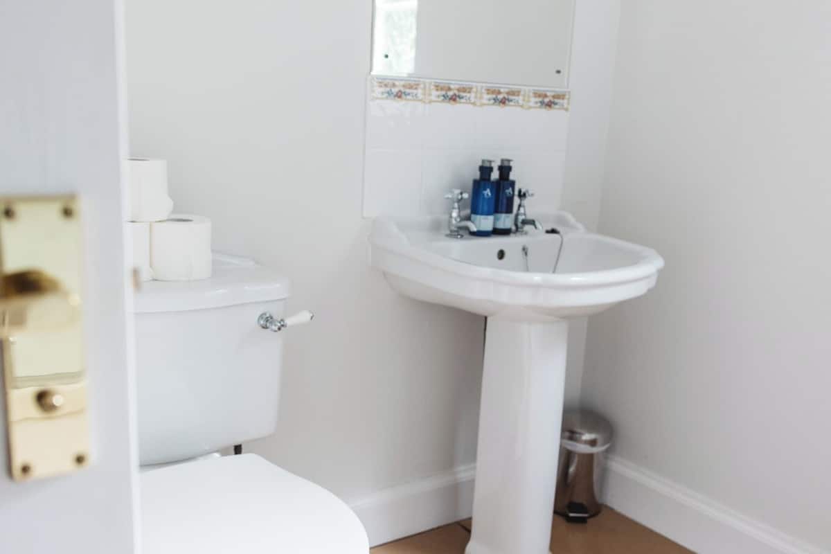 free toiletries, hair dryer, towels