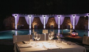 Dinner served  - Relais Villabella (San Bonifacio)
