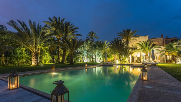 Outdoor pool - Villa Le Perroquet Bleu (Marrakech)