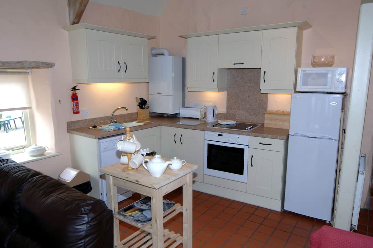 Cottage, 2 Bedrooms | Private kitchen | Microwave, oven, stovetop, dishwasher