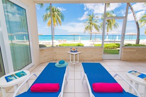 Condo, 3 Bedrooms, Beachfront | View from room - The Colonial Club, Oceanfront Condos (Seven Mile Beach)