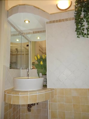 Habitación estándar doble, vistas al jardín | Lavabo del cuarto de baño