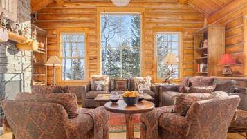 TV, fireplace, DVD player, stereo