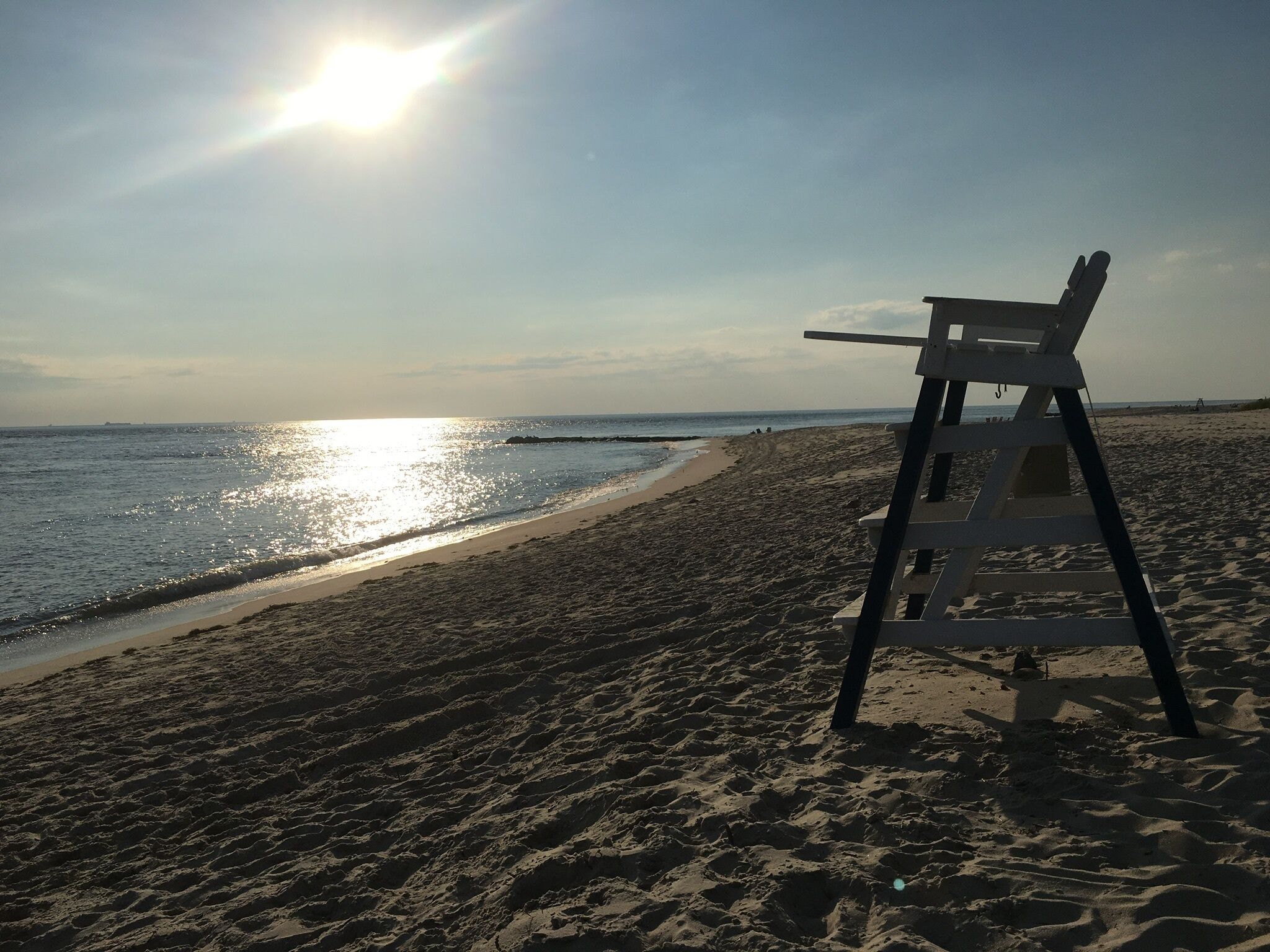 Beach nearby, sun loungers