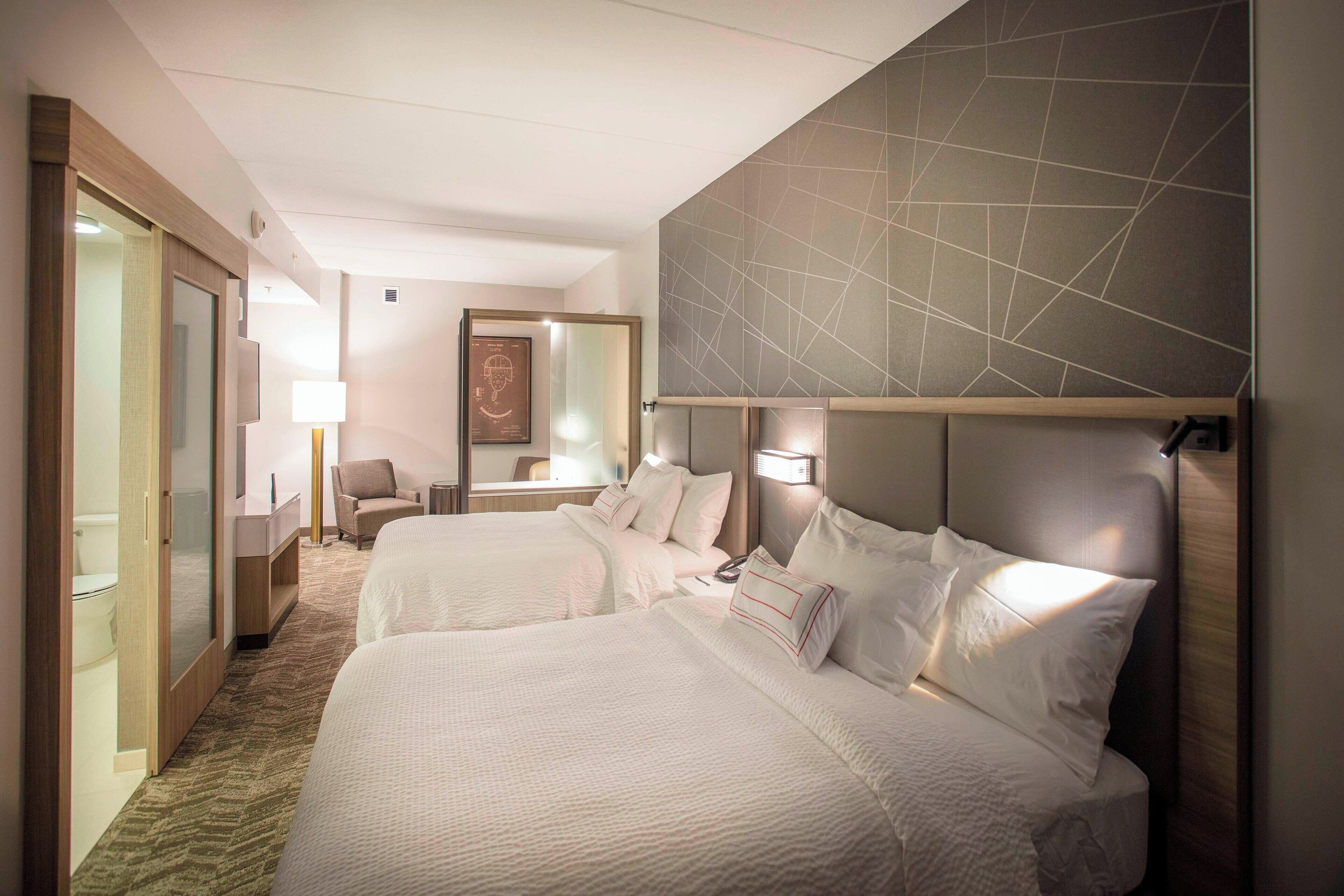 suite, 2 queen beds | hypo-allergenic bedding, pillow-top beds, desk, iron/ironing board