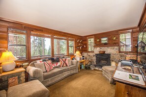 TV, fireplace, DVD player