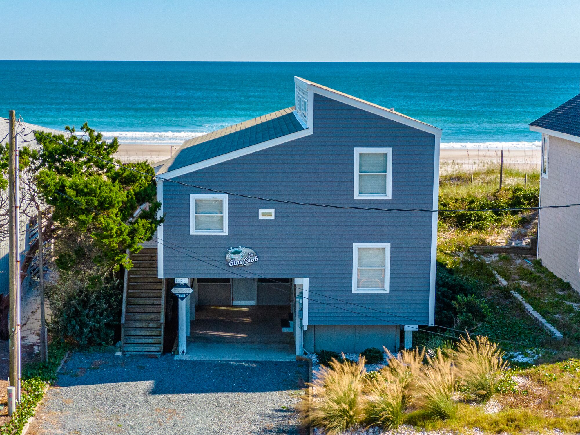Blue Crab | Ocean Views + Beach Access Walkway!