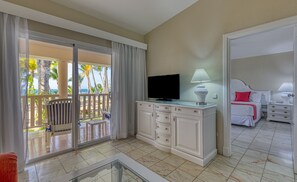 Suite, Sea View | Minibar, in-room safe, iron/ironing board, bed sheets
