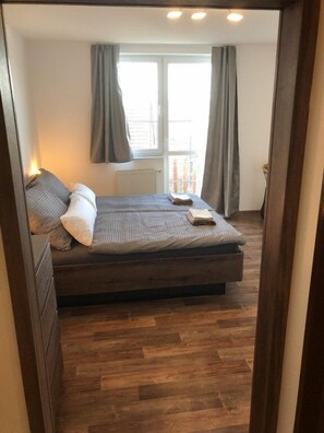 Double Room, Mountain View | Blackout curtains, iron/ironing board, free cots/infant beds, free WiFi