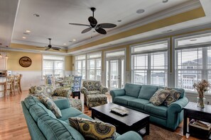 TV, fireplace, video games, DVD player