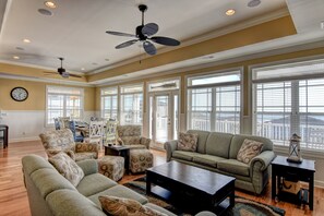 TV, fireplace, video games, DVD player - Luxury Oceanview 5BR, 2 Masters, Elevator, Huge Private Pool (Ocean Isle Beach)