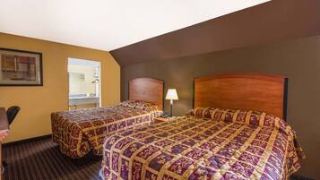Premium Room, 2 Queen Beds, Kitchenette | Desk, WiFi (free), bed sheets