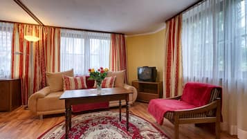 Basic Double Room | Living area | Flat-screen TV