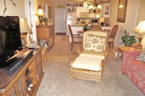Condo, 2 Bedrooms | Living area | TV, DVD player - Sea Cloisters 204c 2 Bedroom Condo by RedAwning (North Myrtle Beach)