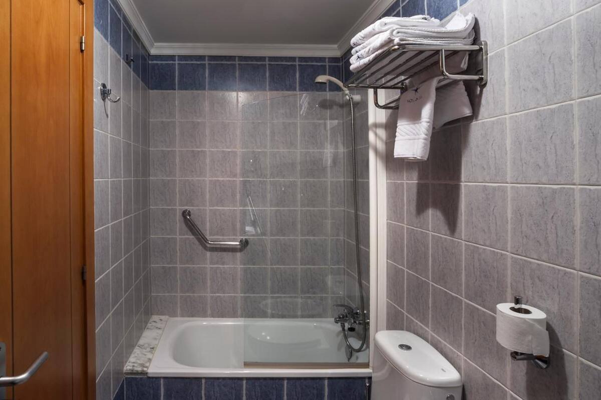 free toiletries, hair dryer, towels