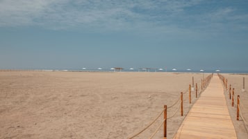 Aan een privéstrand
