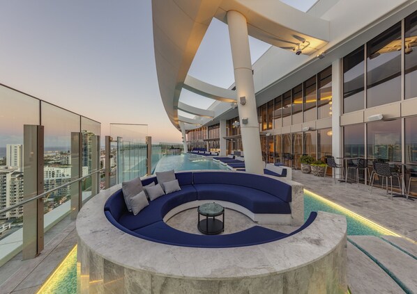 2 outdoor pools, cabanas (surcharge), pool umbrellas - The Darling at The Star Gold Coast (Broadbeach)