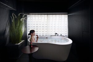 Premium Room with Private Semi Open Air Bath, Terrace, Non Smoking | Bathroom | Combined shower/tub, free toiletries, hair dryer, slippers