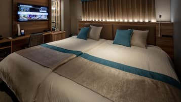 Quarto duplo (Hollywood) | Frigobar, cofres nos quartos, cortinas blackout, Wi-Fi de cortesia
