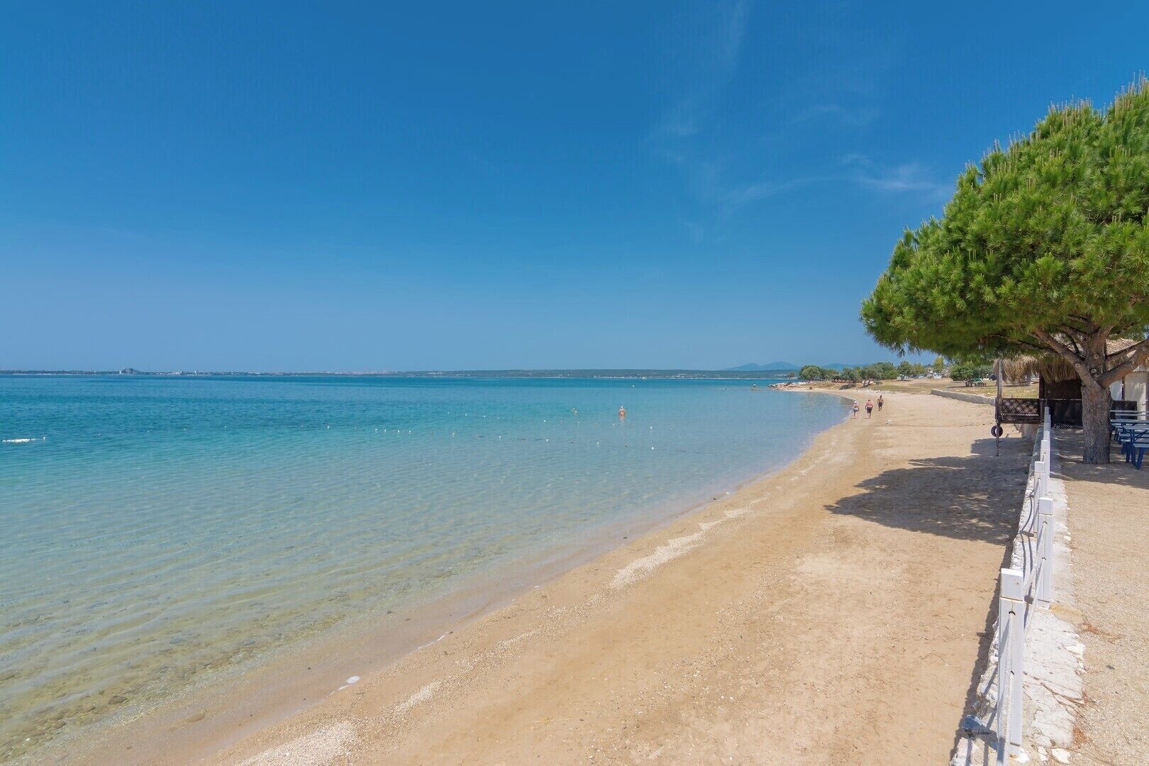 beach nearby, white sand