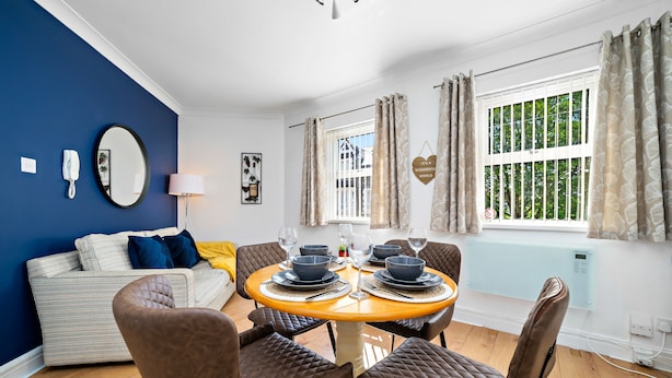 City Apartment, 2 Double Beds | Living area - Stay In Cardiff Canton St. John's Court Apartment (Cardiff)