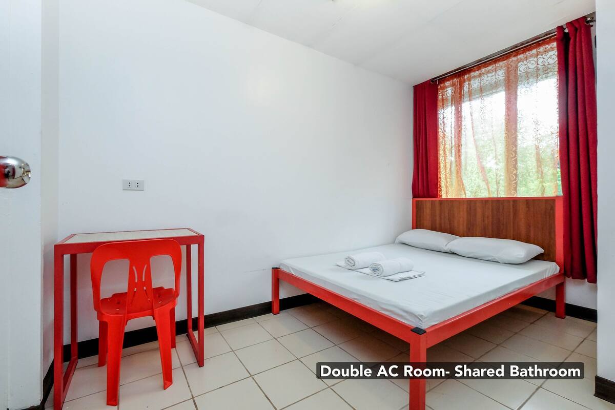 Double Aircon Room with Shared Bathroom | Desk