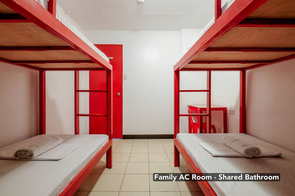 Family Aircon Room with Shared Bathroom | Desk
