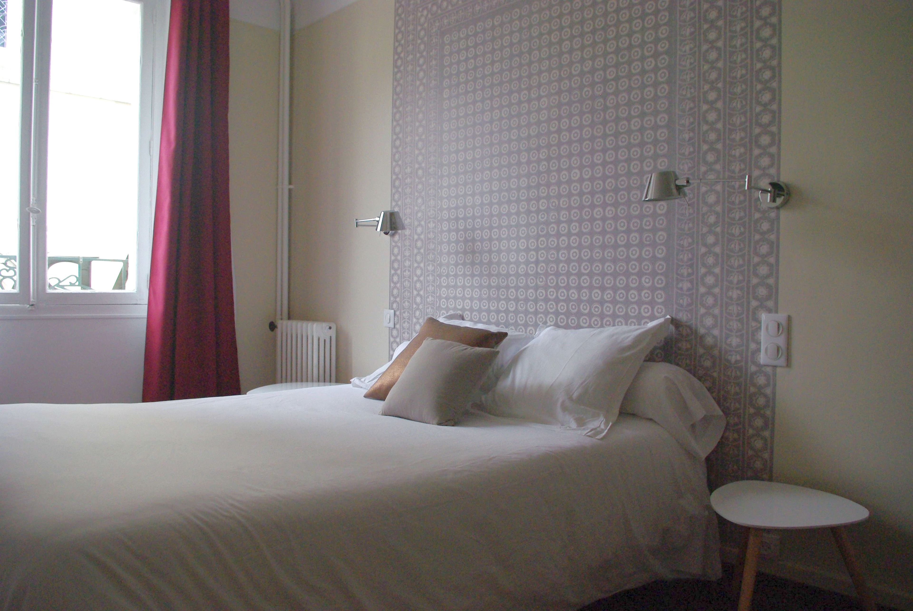 double room shared bathroom | individually decorated, individually furnished, desk, blackout curtains