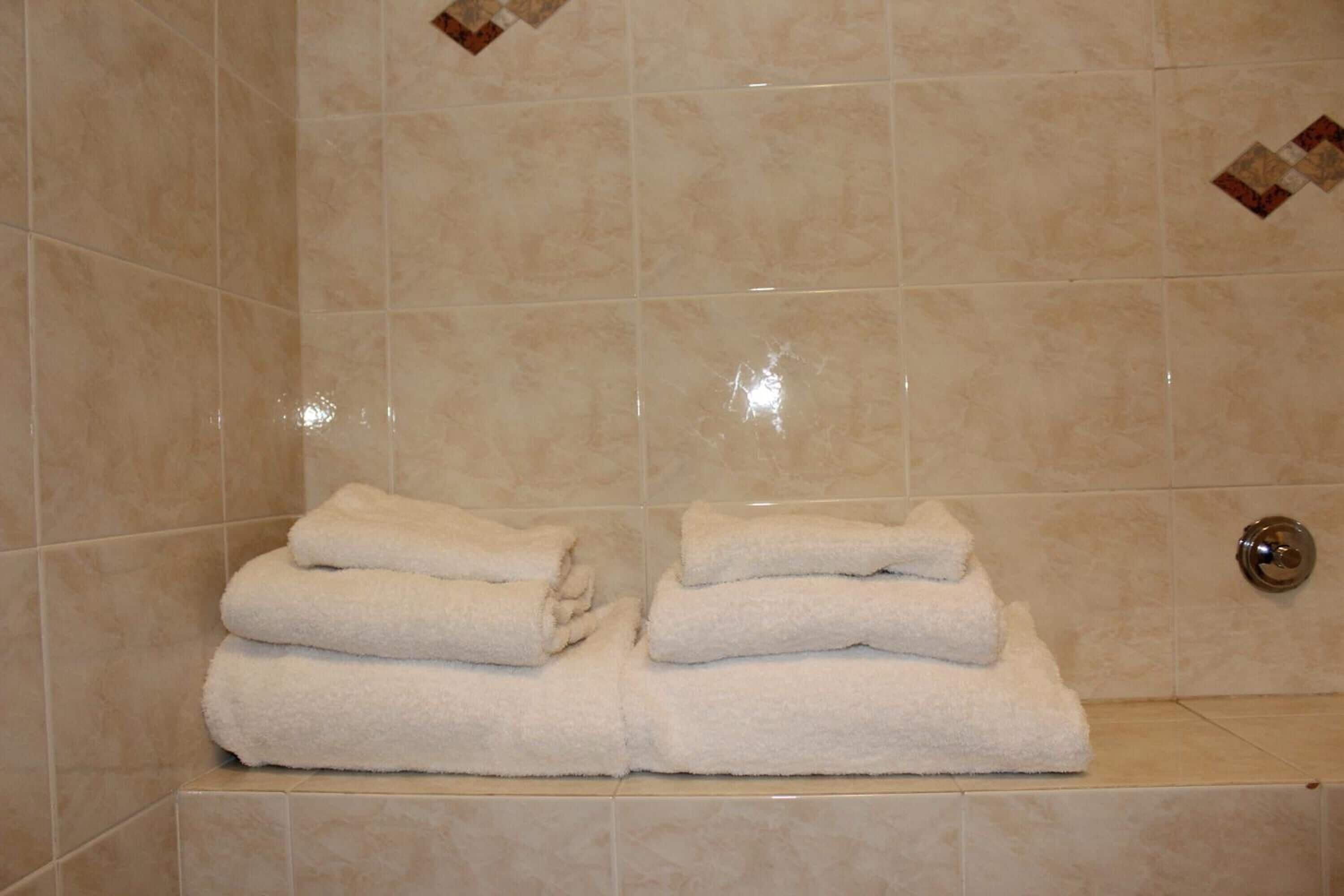 rainfall showerhead, free toiletries, bathrobes, slippers