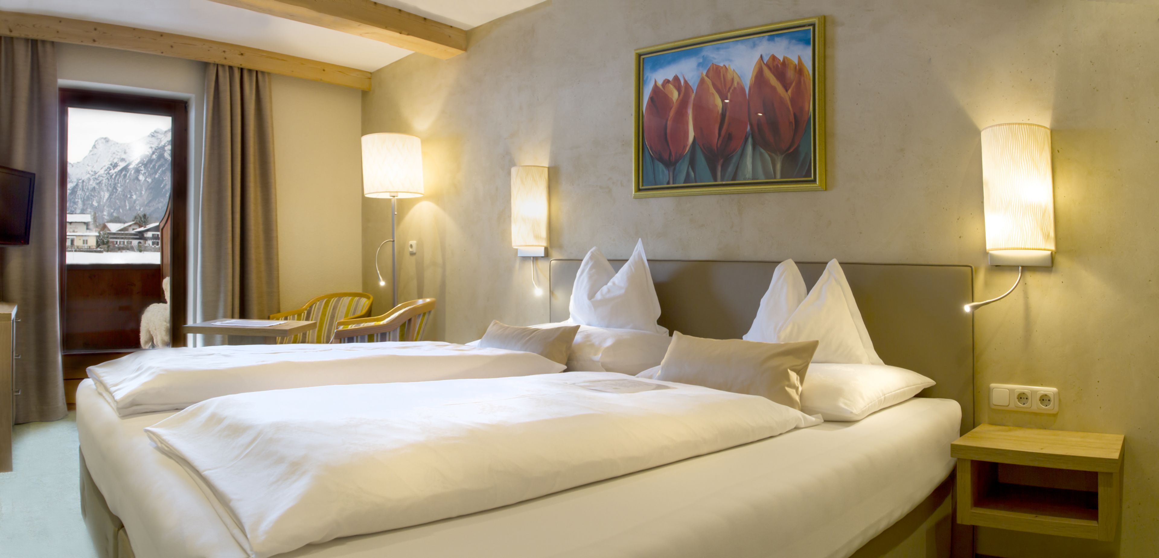 comfort double room | in-room safe, desk, laptop workspace, blackout curtains