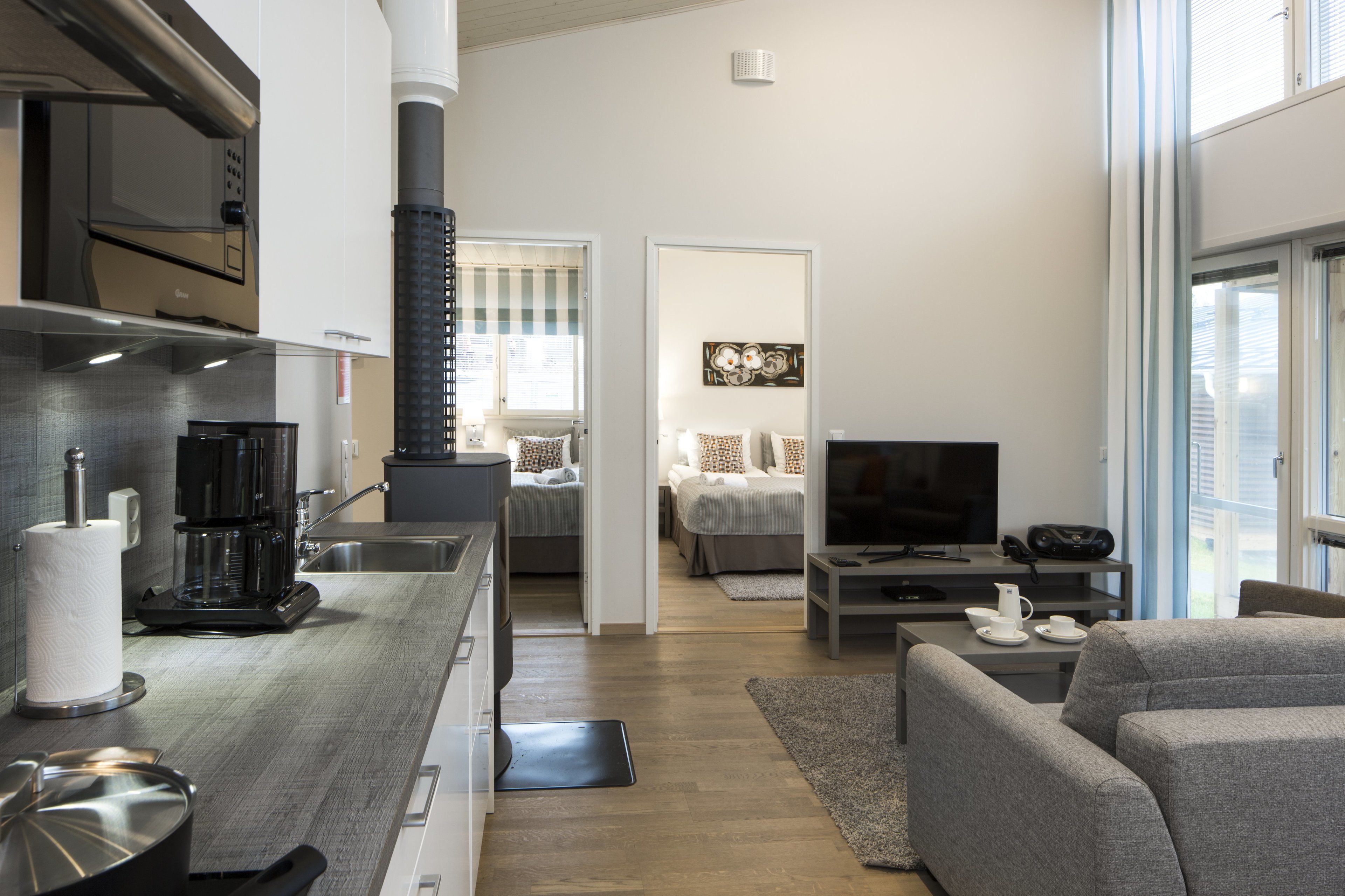 TV connectée, cheminée