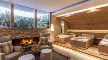 Tratamentos corporais, massagens com pedras quentes