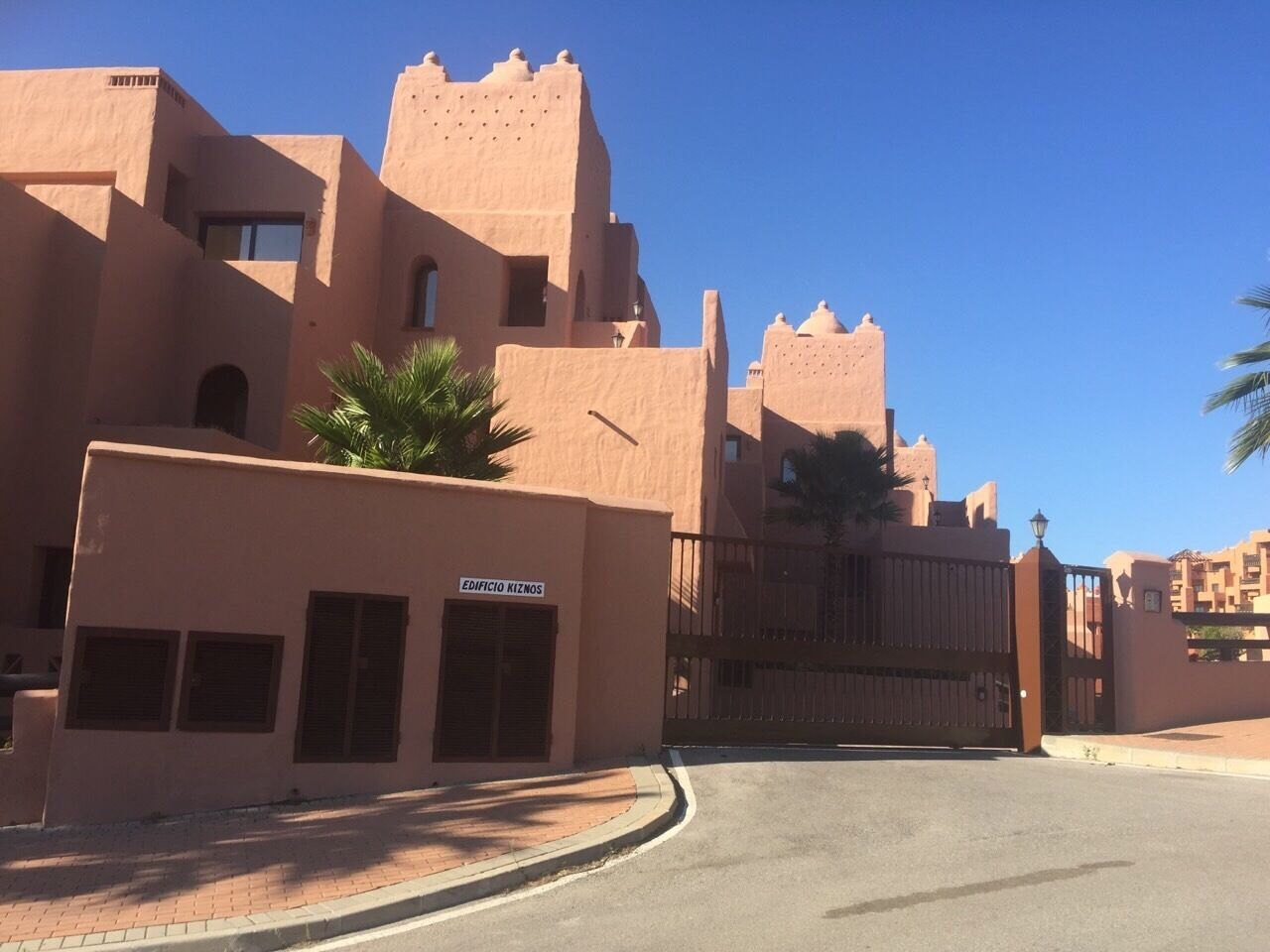 Entrance gate to the building