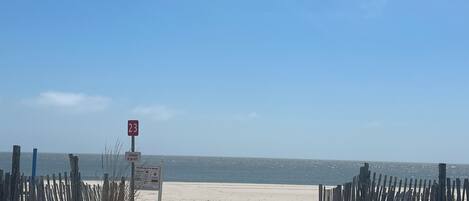 Beach nearby, sun loungers