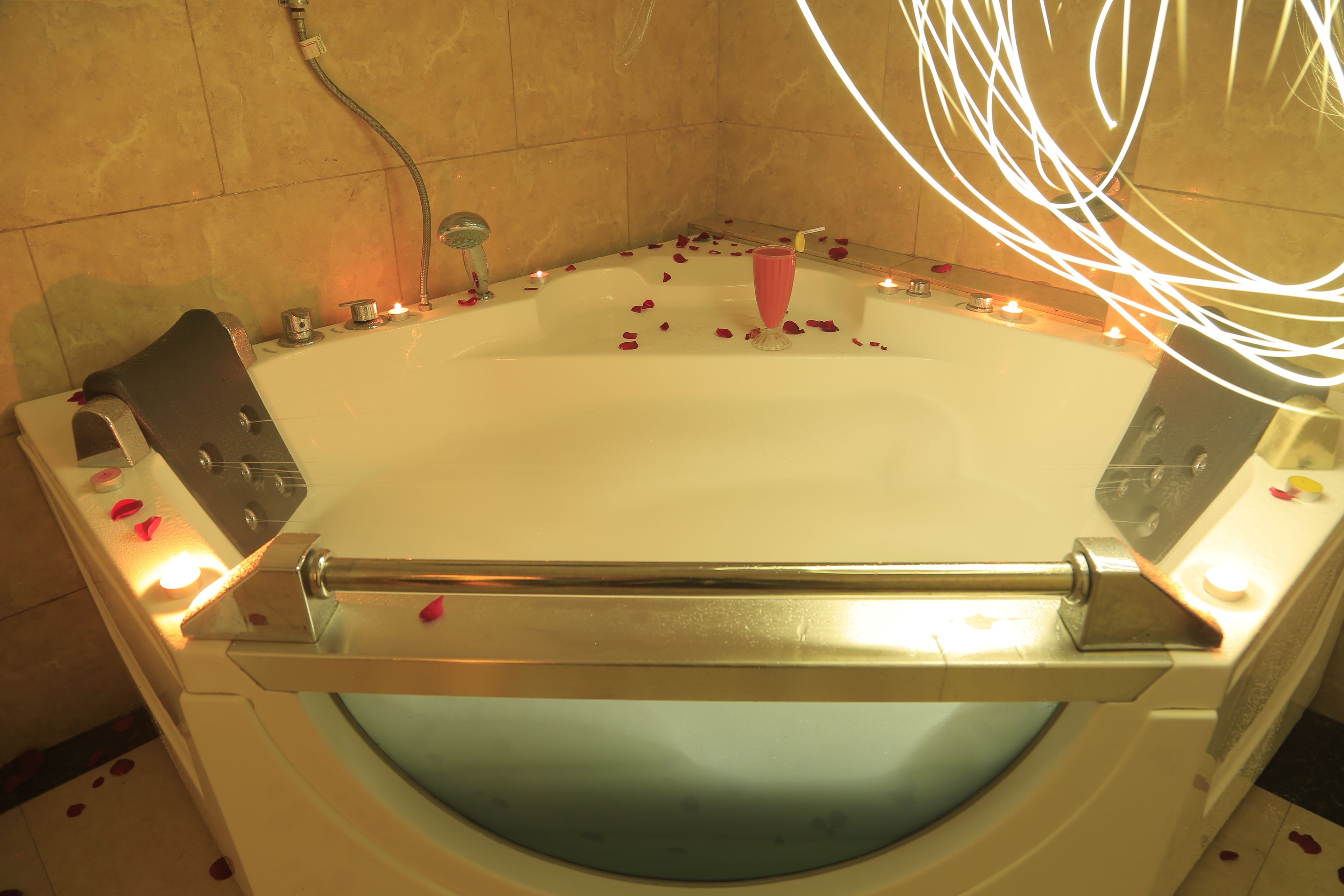 shower, rainfall showerhead, designer toiletries, hair dryer