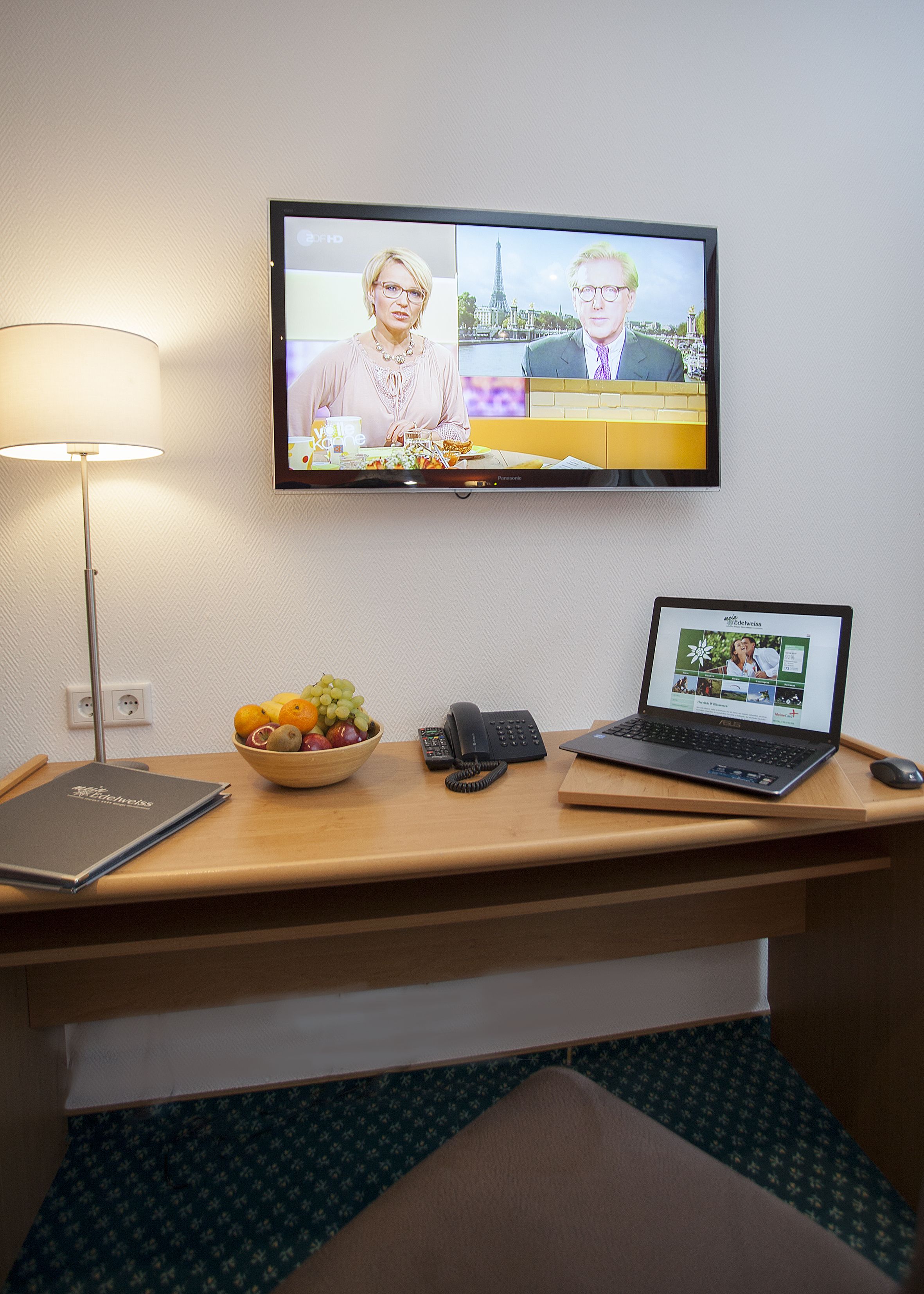 premium bedding, in-room safe, desk, blackout curtains