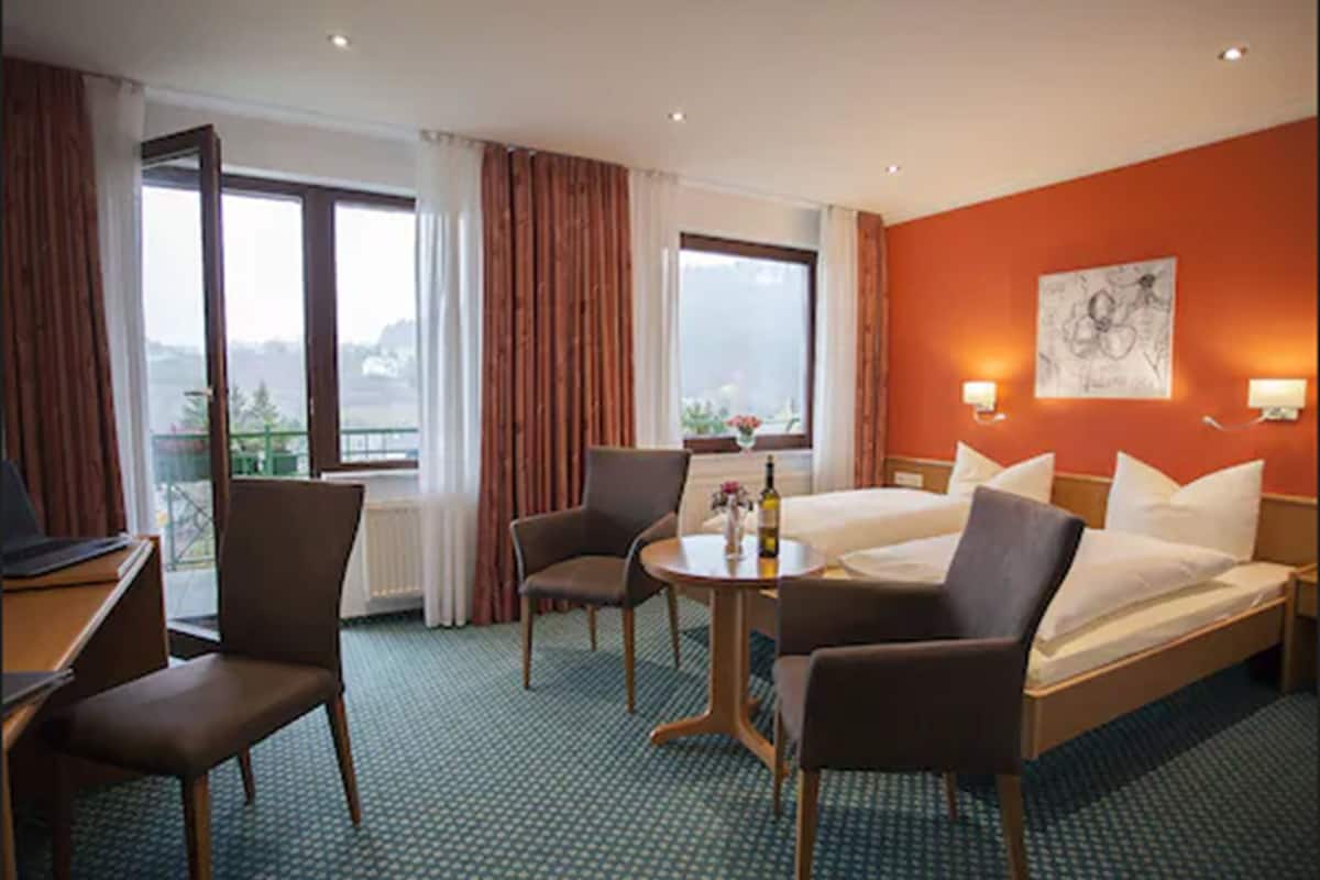 comfort double room | premium bedding, in-room safe, desk, blackout curtains