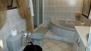 Separate bathtub and shower